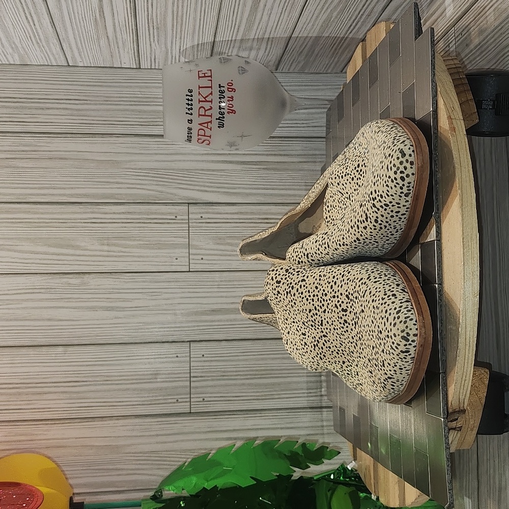 Treasure&Bond leather cheatah print‎ loafers #076